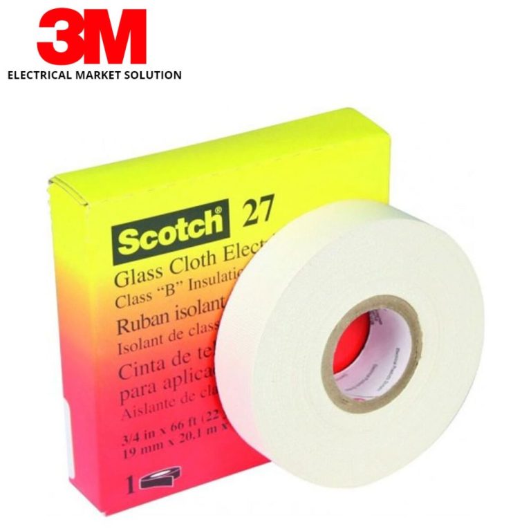 3M™ Glass Cloth Electrical Tape 27, 1/2 in x 66 ft PT.Mandala Hibar Buana